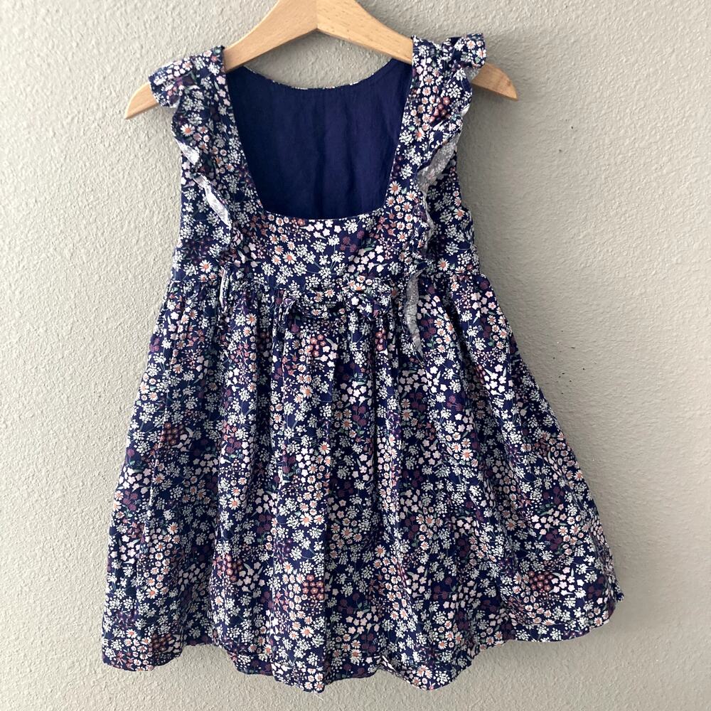 Sergent Major Ruffle Floral Dress - Blue - 4 - Picture 4 of 7